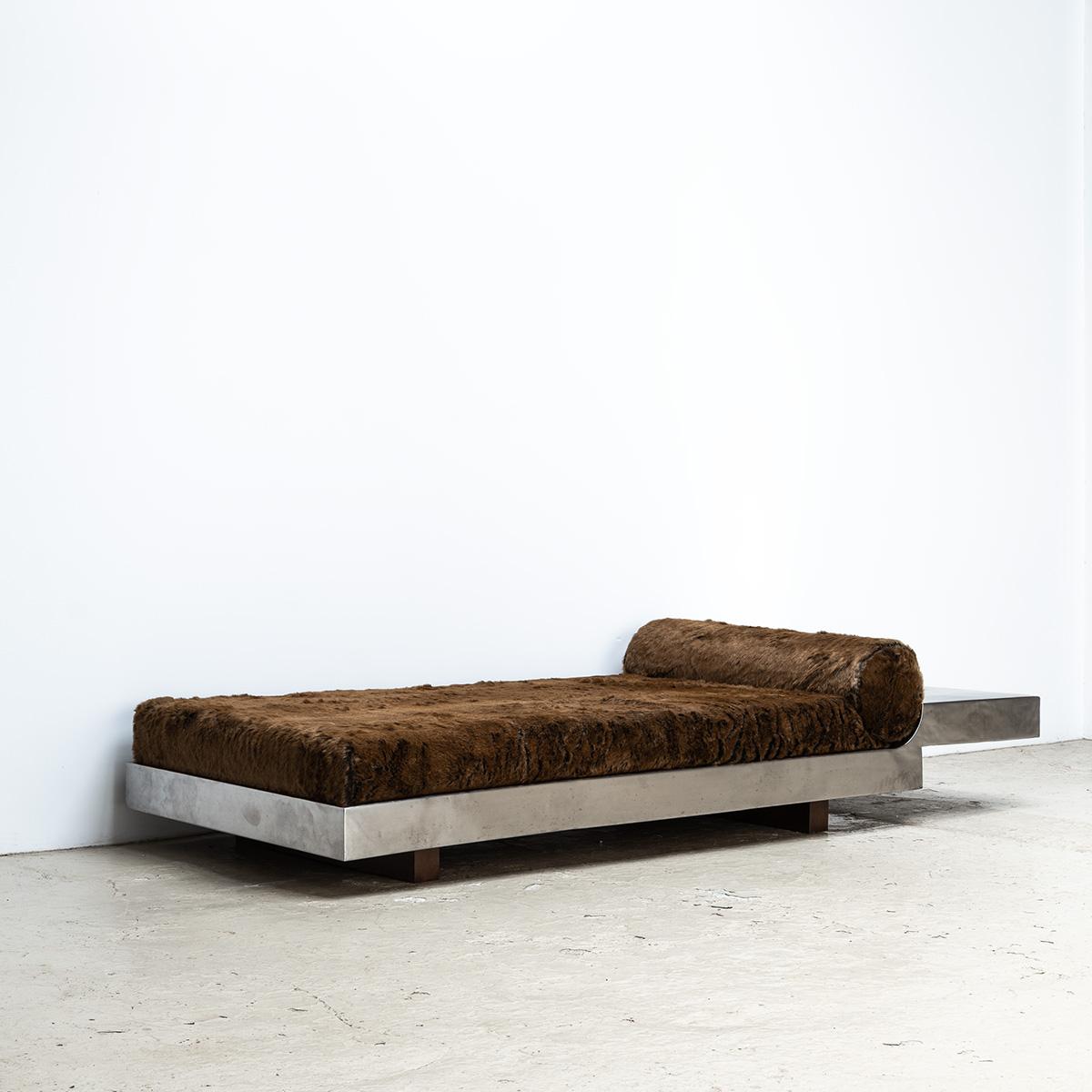 One Arm “Banquet” Bed ,Maria Pergay, ca. 1967