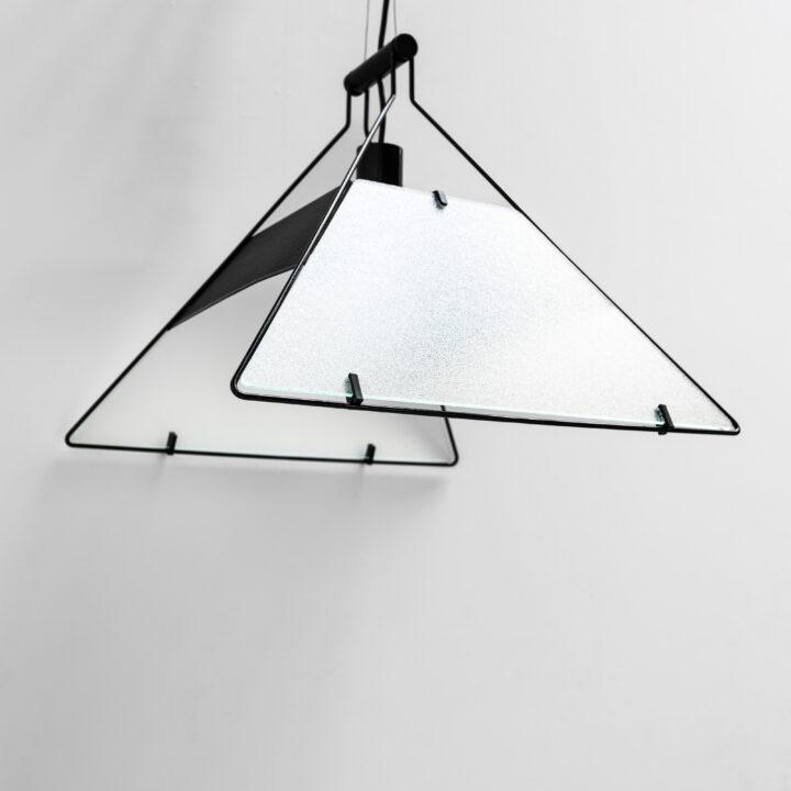 Trapezio pendant lamp by Alberto Salvati and Ambrogio Tresoldi , Italy , 80s