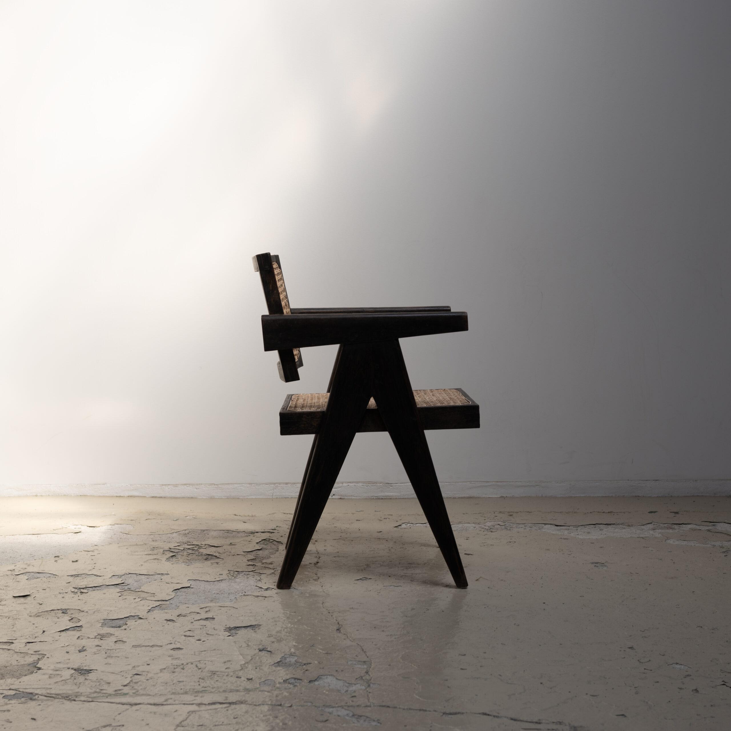 Pierre Jeanneret,office chair,ピエール ジャンヌレ,black ,arm chair