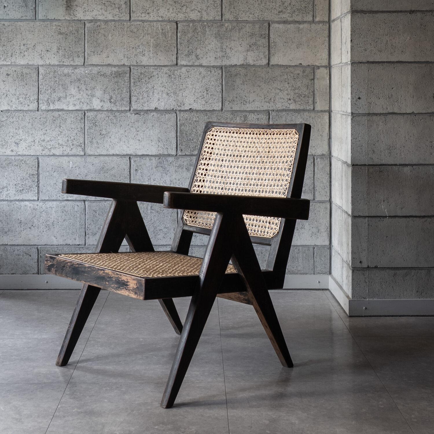 PIERRE JEANNERET – Black Easy Armchair