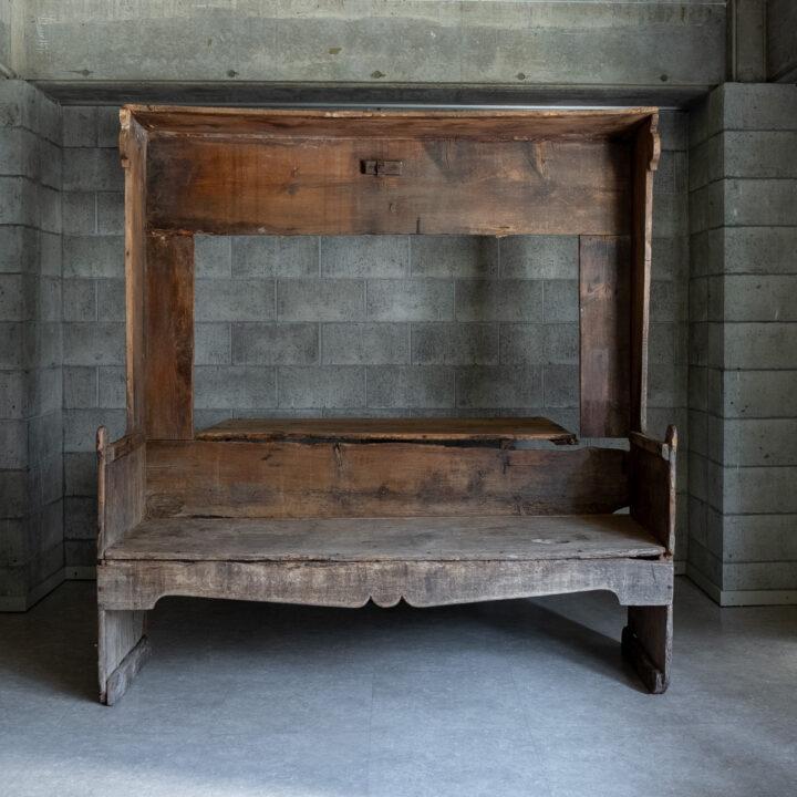 Spain Antique Wooden Bench with Table