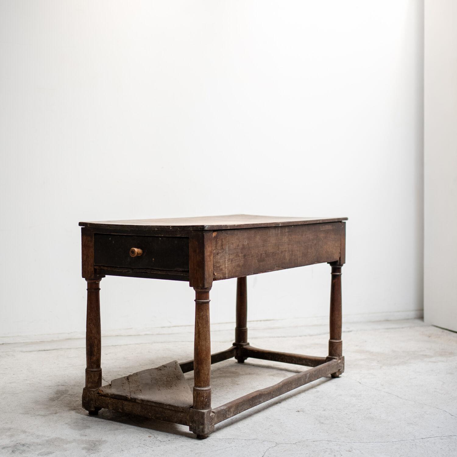 Antique Spanish Wooden Desk with Drawers