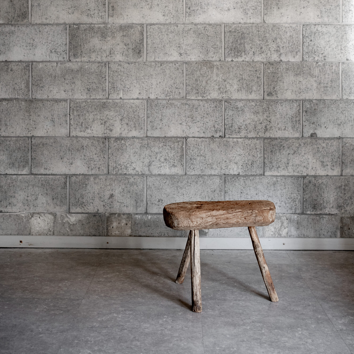 Spanish Primitive Wooden Stool