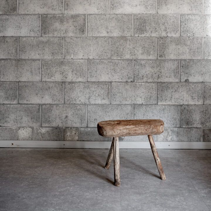 Spanish Primitive Wooden Stool