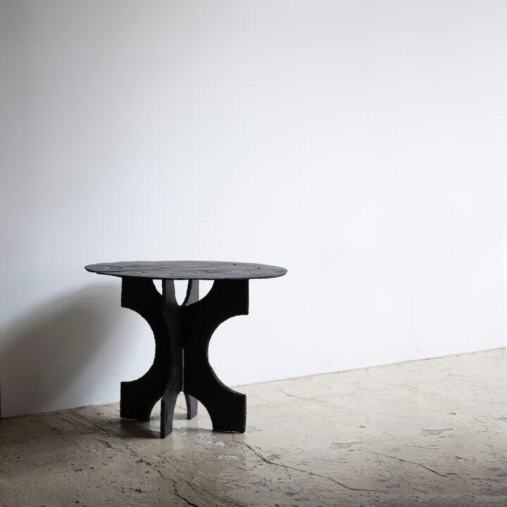 Belgium Antique Round Slate Table