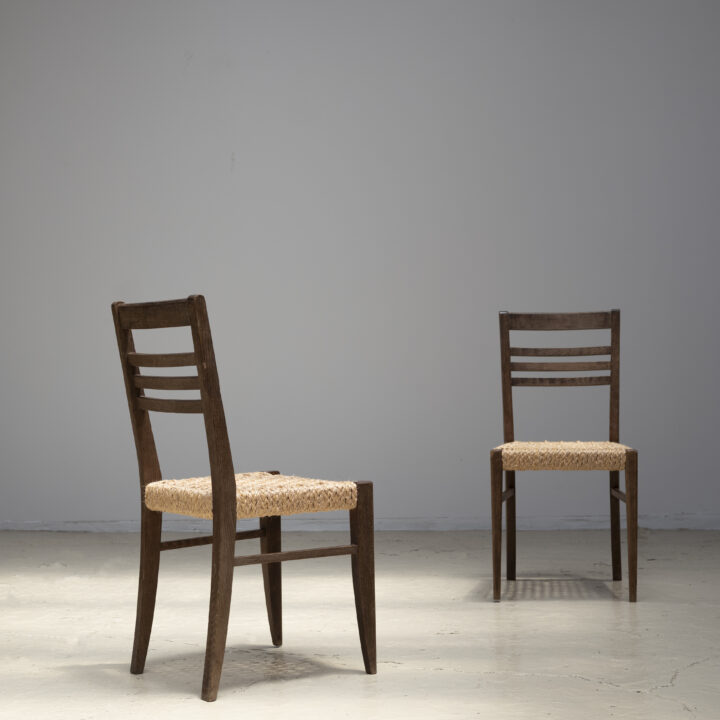 Pair of Oak & Rope Dining Chairs