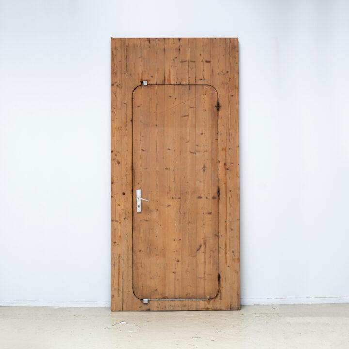 Huge Pine Door from AAM – atelier architecture en montagne –