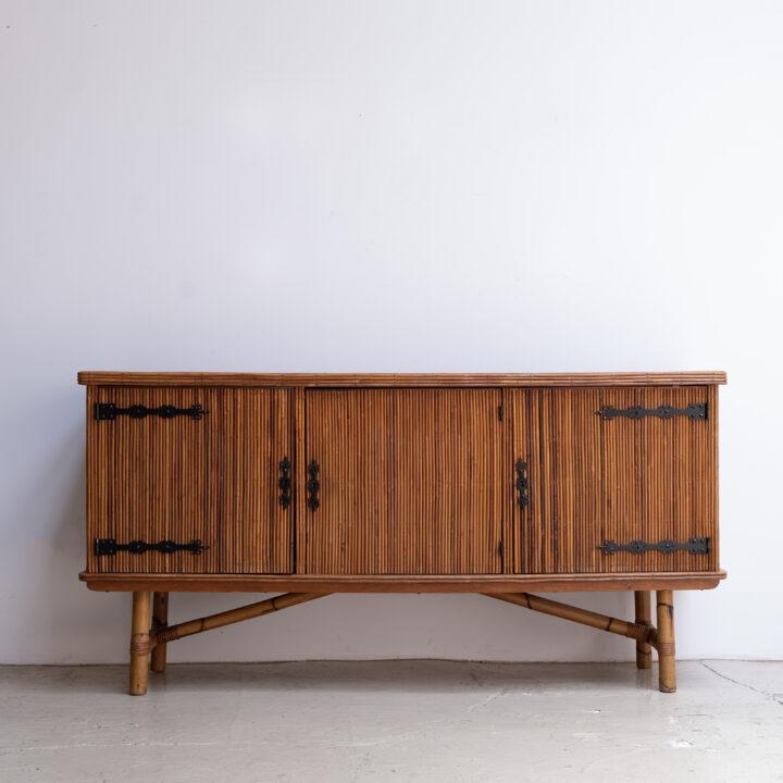 Adrien Audoux & Frida Minet French Bamboo Sideboard