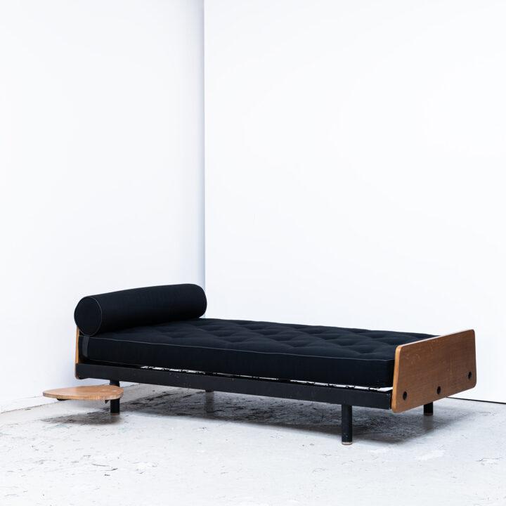 JEAN PROUVÉ  & CHARLOTTE PERRIAND – “SCAL” n° 452 bed with a swivelling table