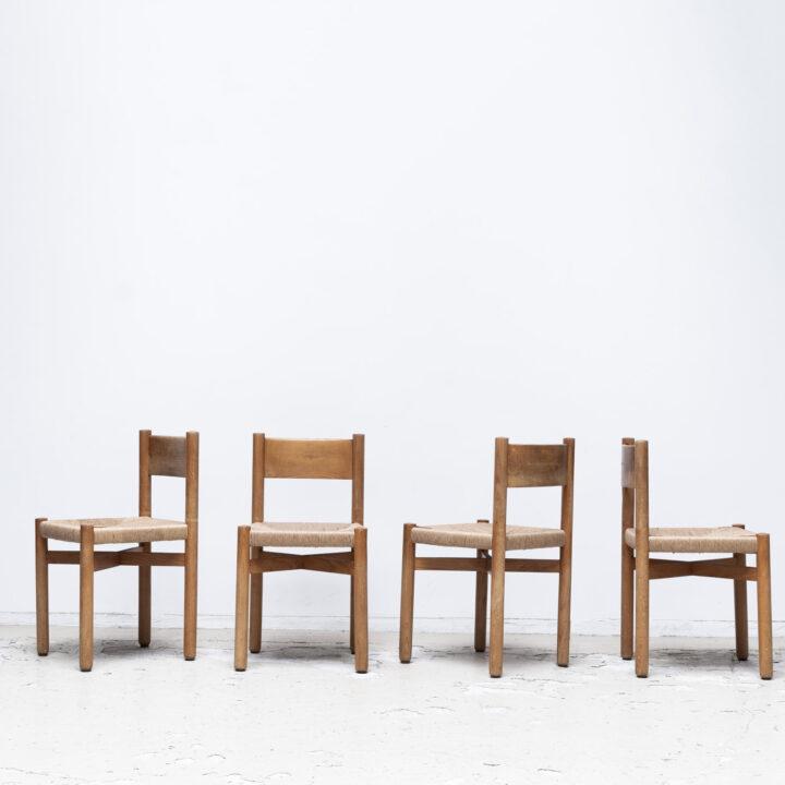 Charlotte Perriand – Set of 4 Chairs by Charlotte Perriand. Ed. Steph Simon