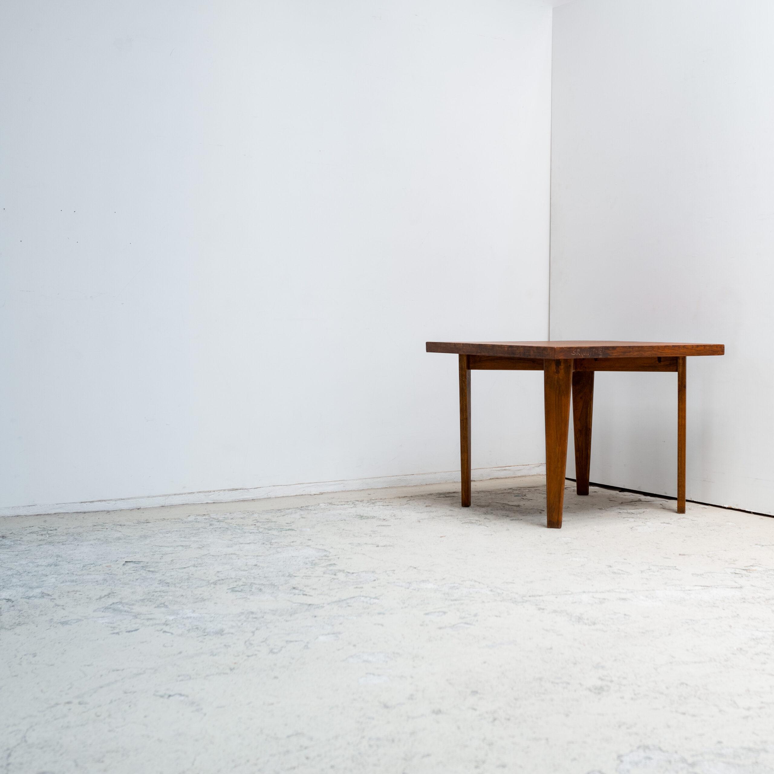 Pierre Jeanneret, square table, ジャンヌレ, スクエアテーブル