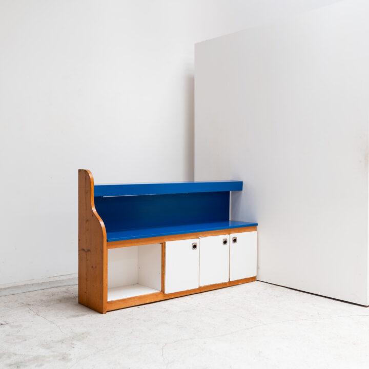 CHARLOTTE PERRIAND – Wooden Counter with Blue Top