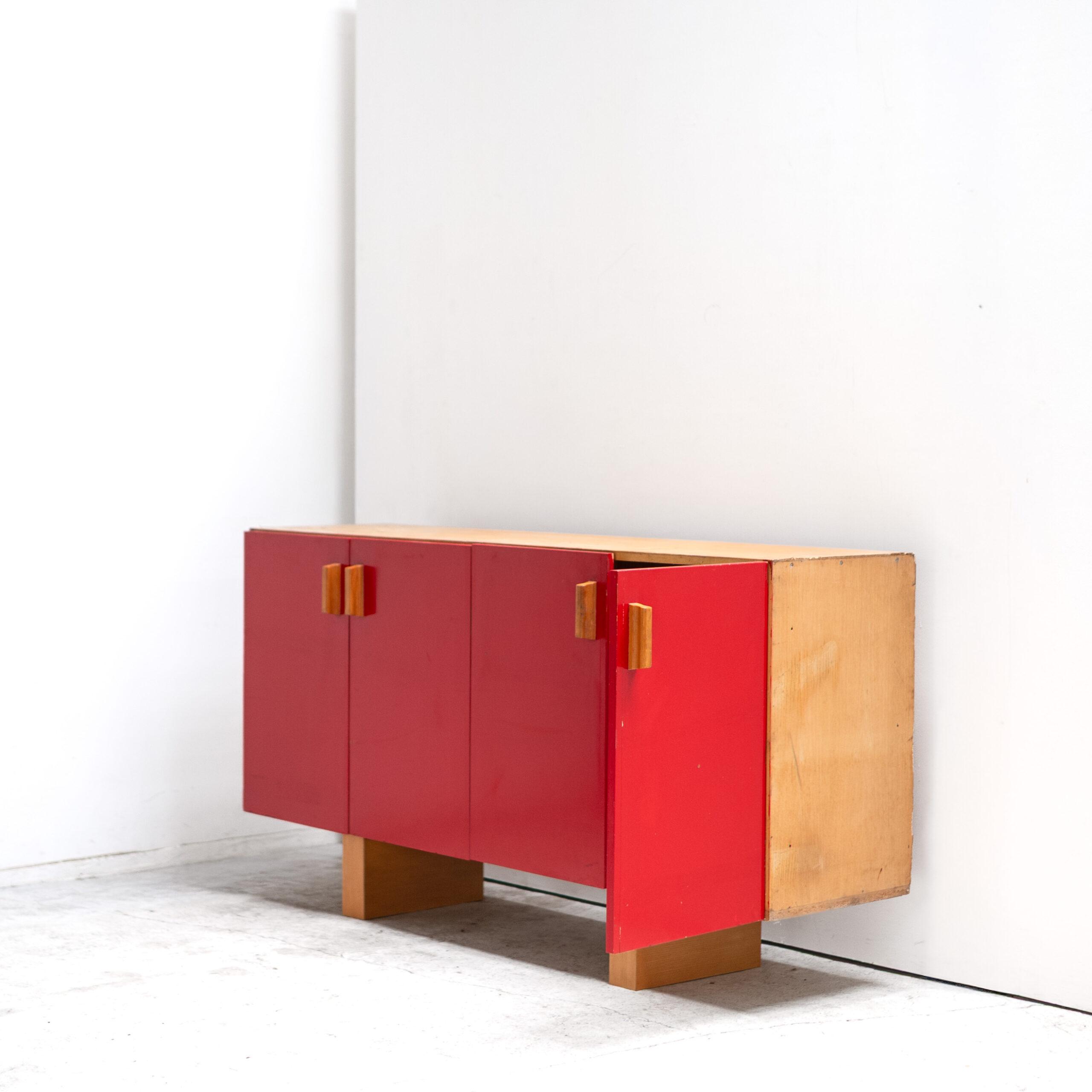 Charlotte Perriand, red cabinet