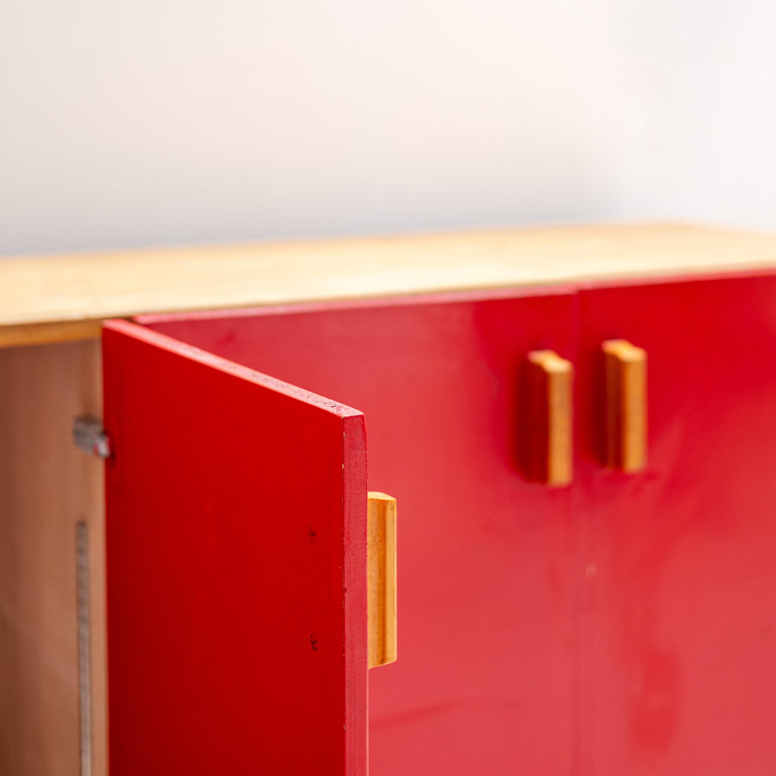 Charlotte Perriand, red cabinet