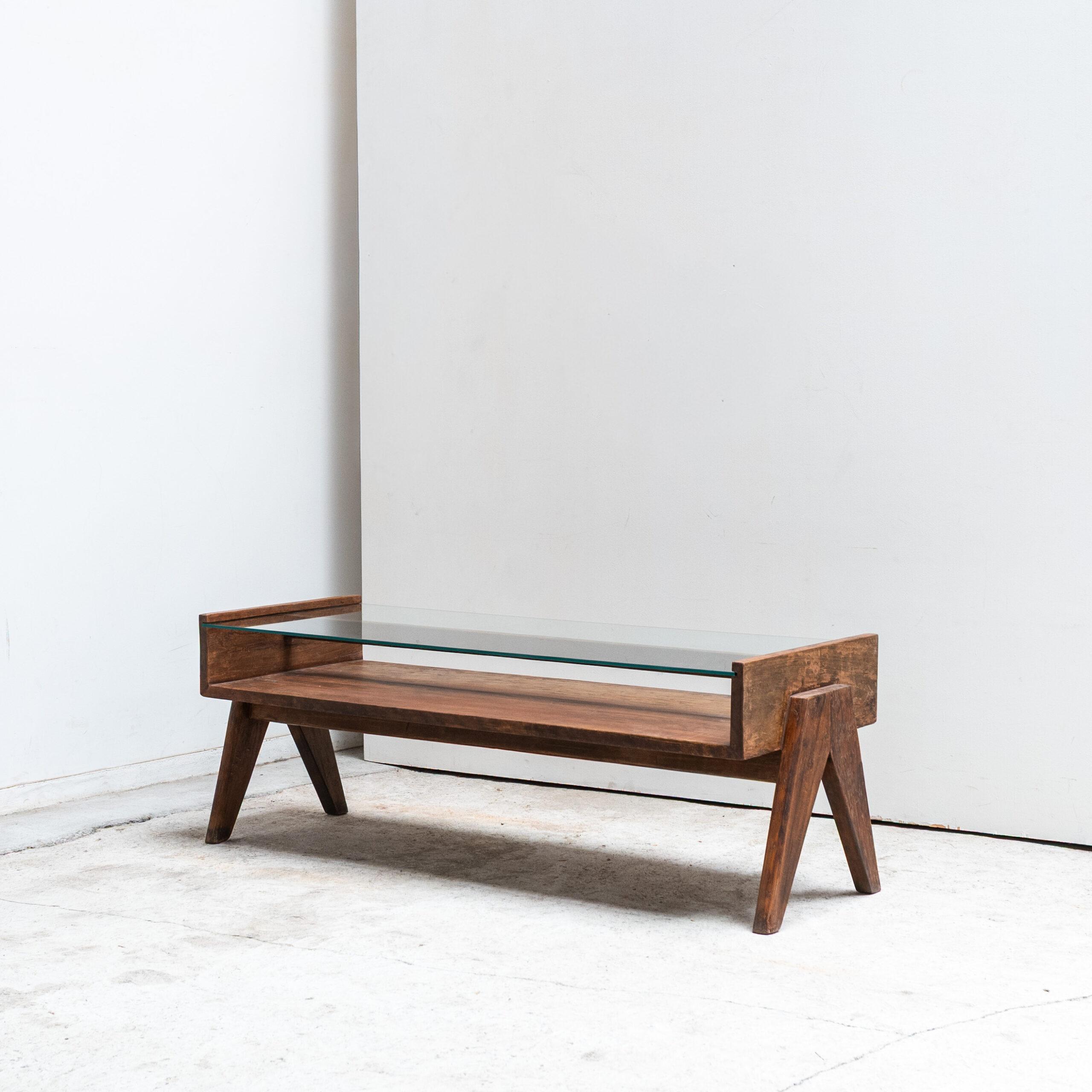 Pierre Jeanneret, glass table